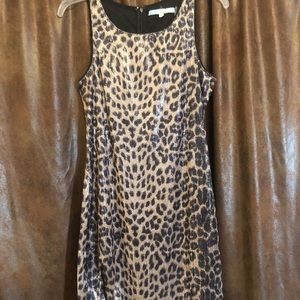 Leopard sequin dress